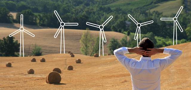 Invest in wind energy stock photo